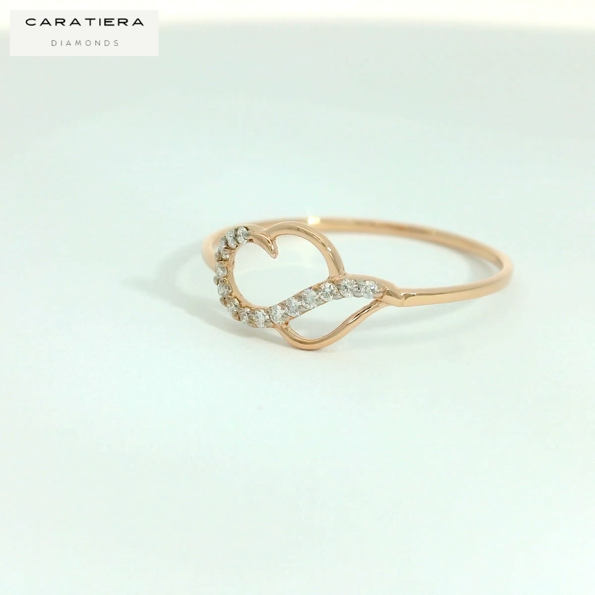 Elegant Heart-Shaped Diamond Ring