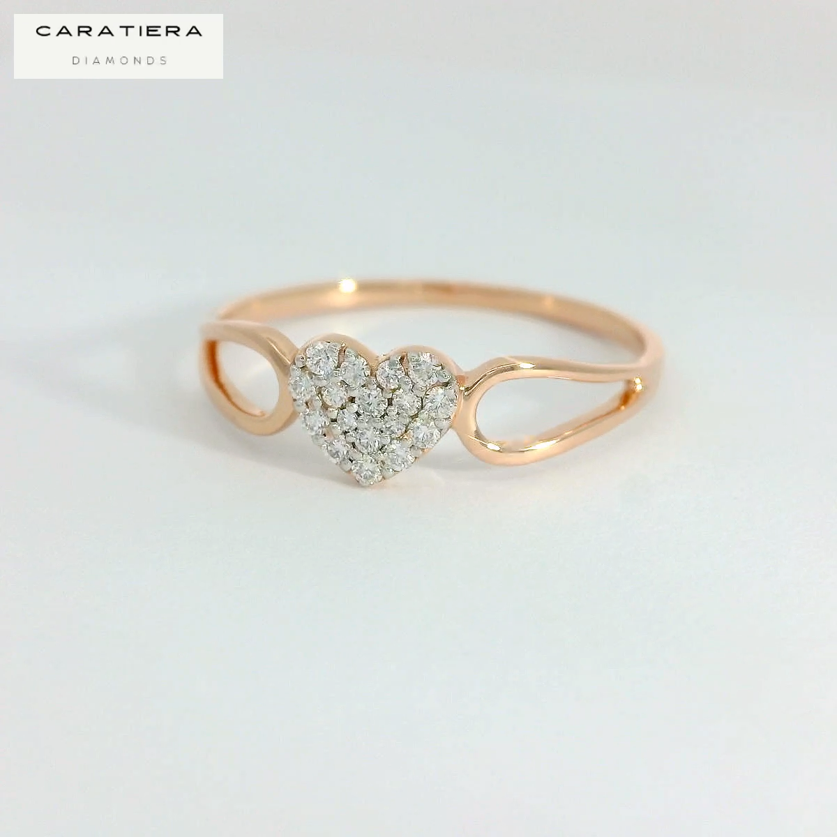 Elegant Heart-Shaped Diamond Ring