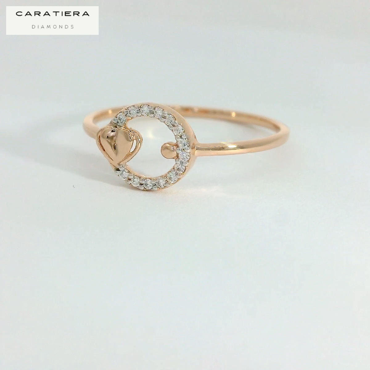 Elegant Heart Diamond Ring