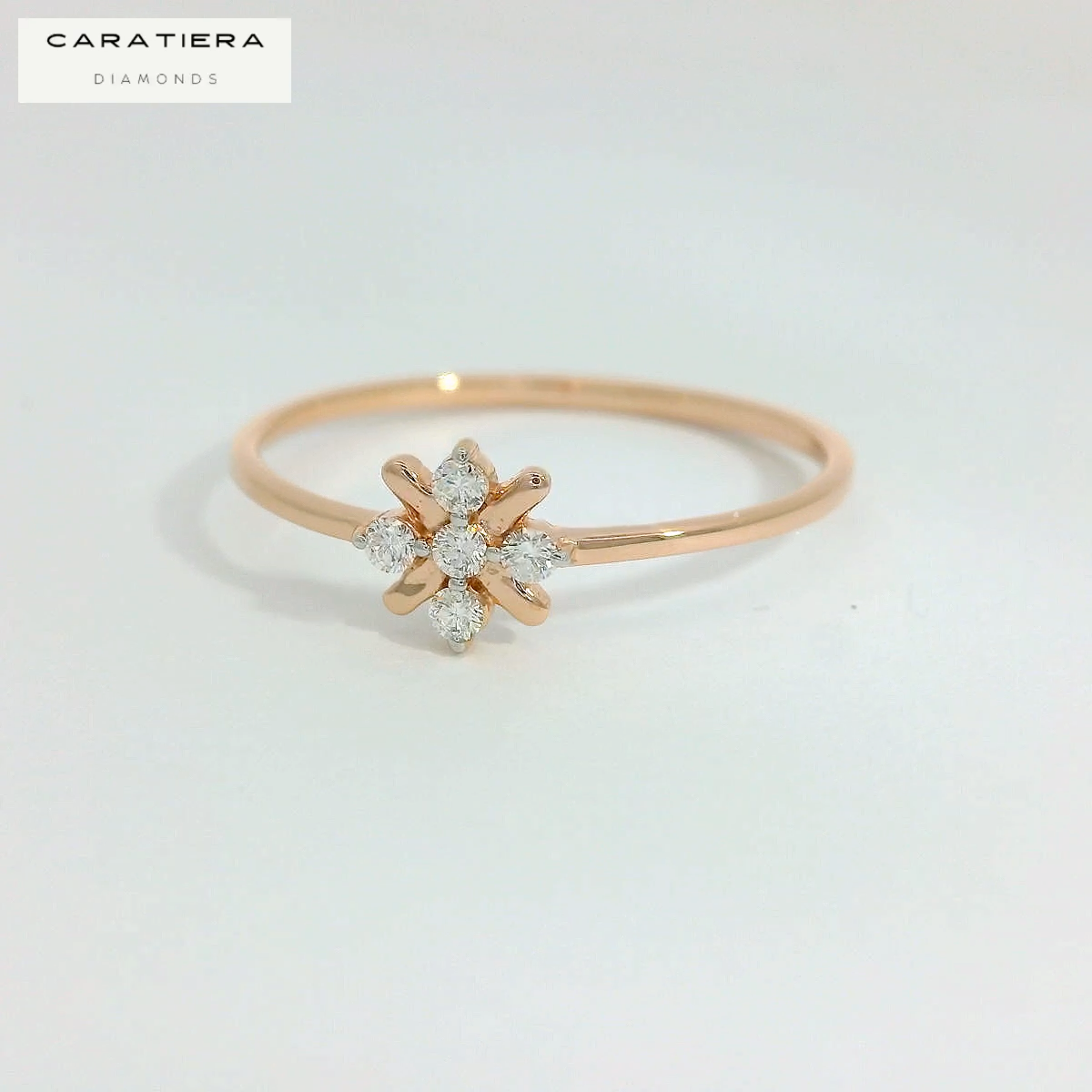 Elegant Diamond Flower Ring