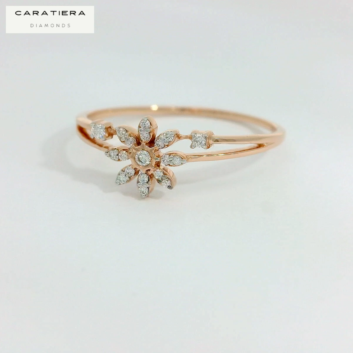 Elegant Diamond Flower Ring