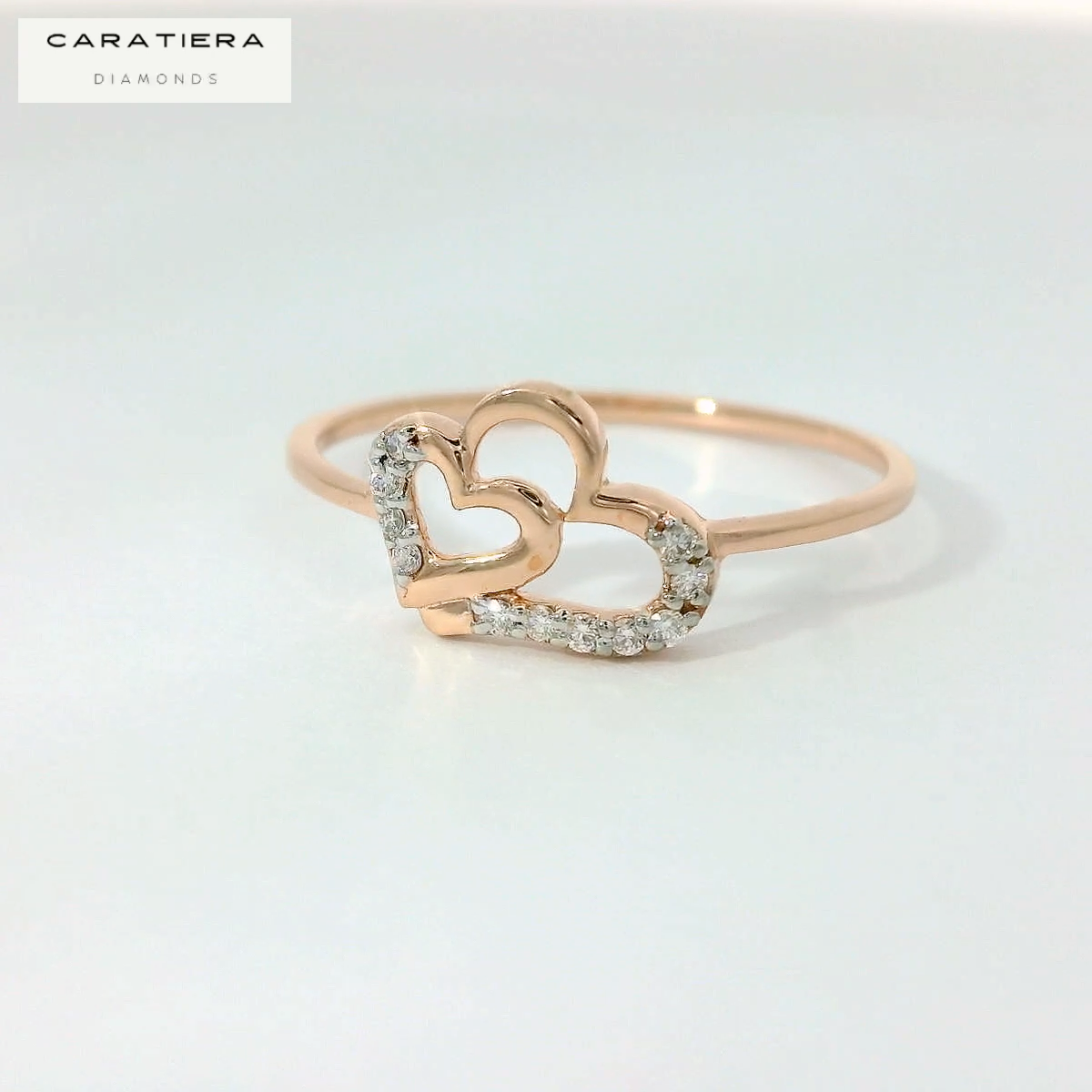 Elegant Heart-Shaped Diamond Ring