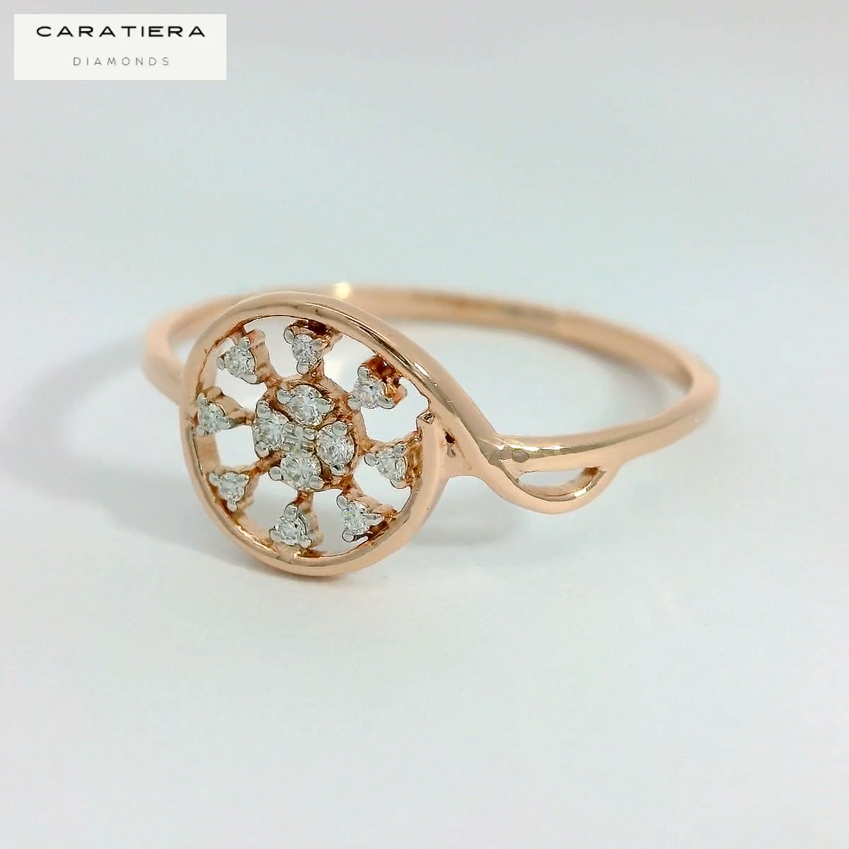 Elegant Rose Gold Diamond Ring