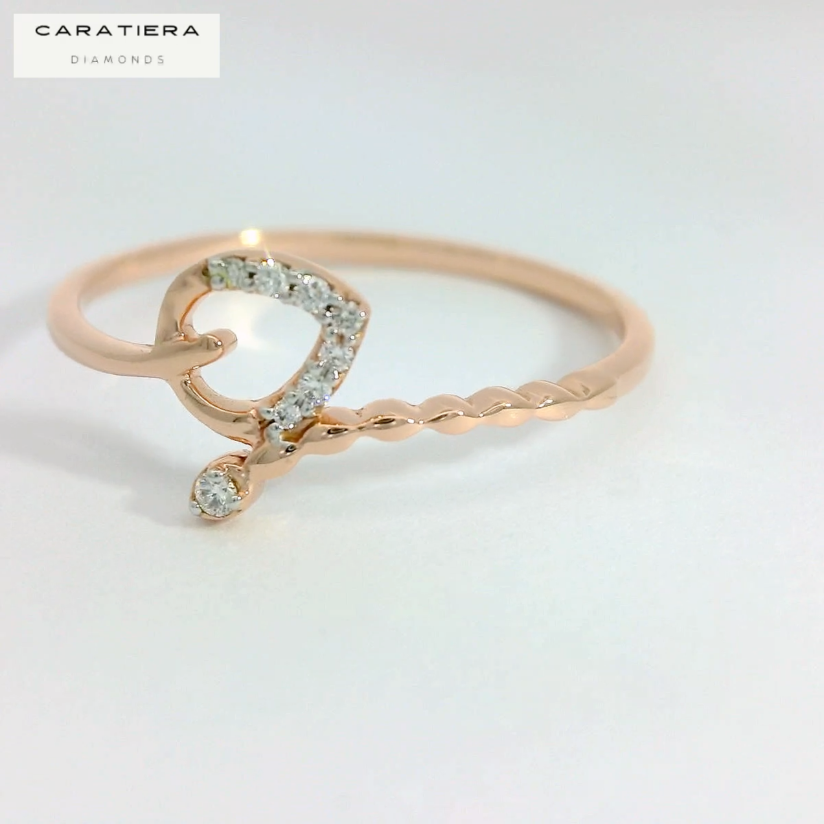 Elegant Diamond Heart Ring