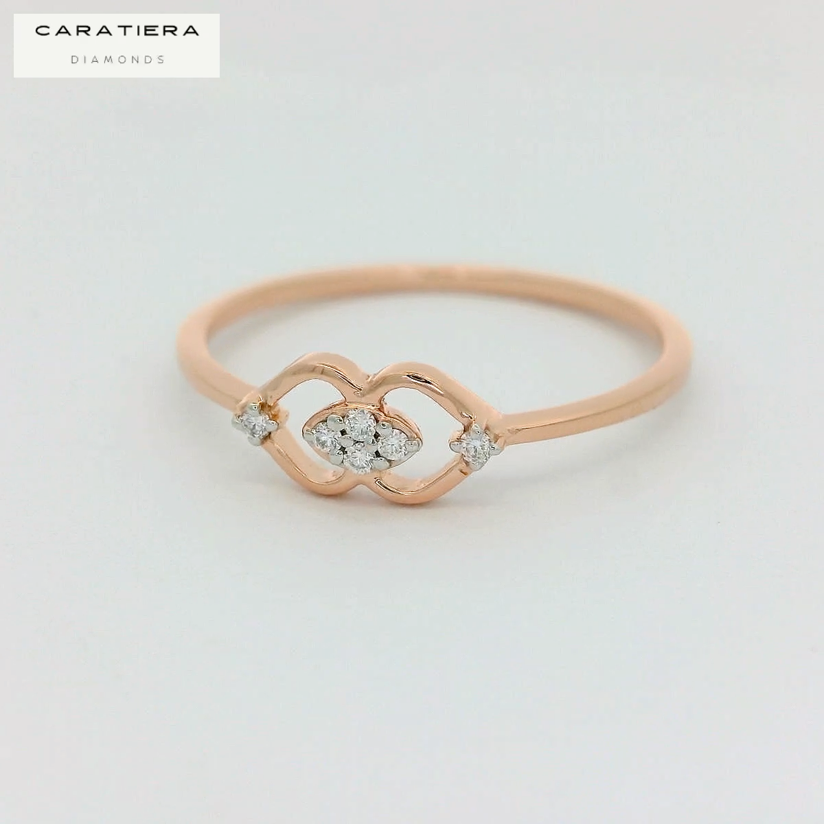 Elegant Rose Gold Diamond Ring