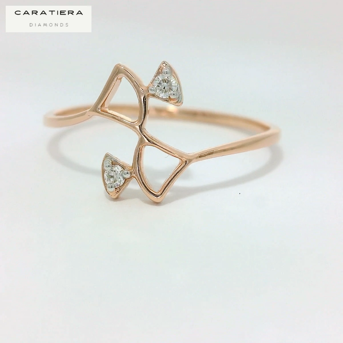 Elegant Diamond Bow Ring