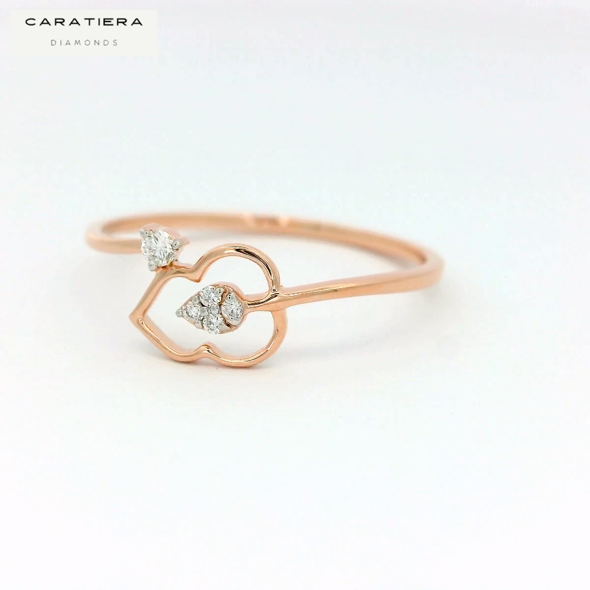Elegant Rose Gold Heart Ring
