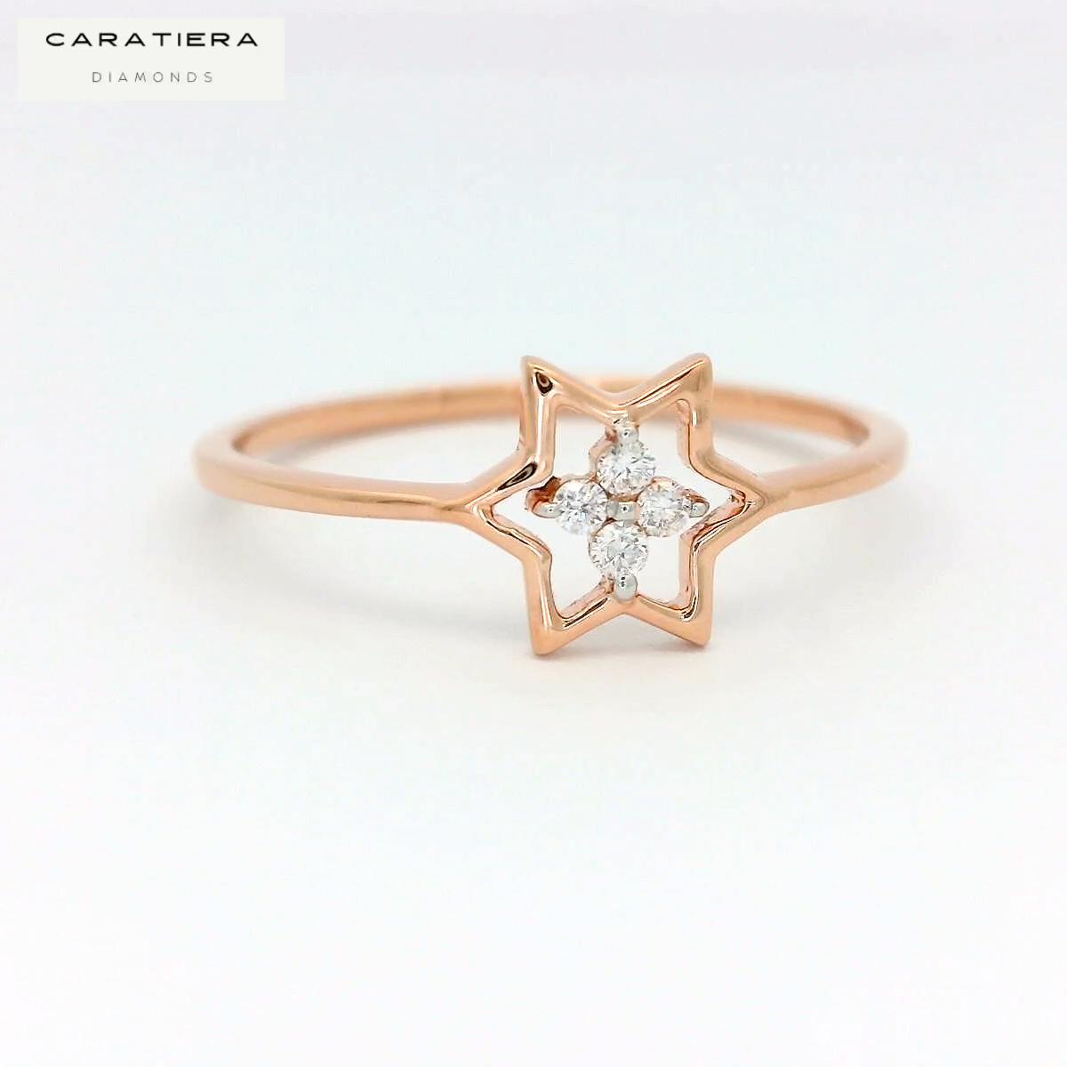 Elegant Star-Shaped Diamond Ring