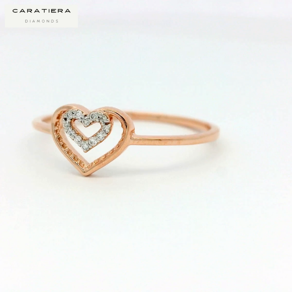 Elegant Heart-Shaped diamond ring