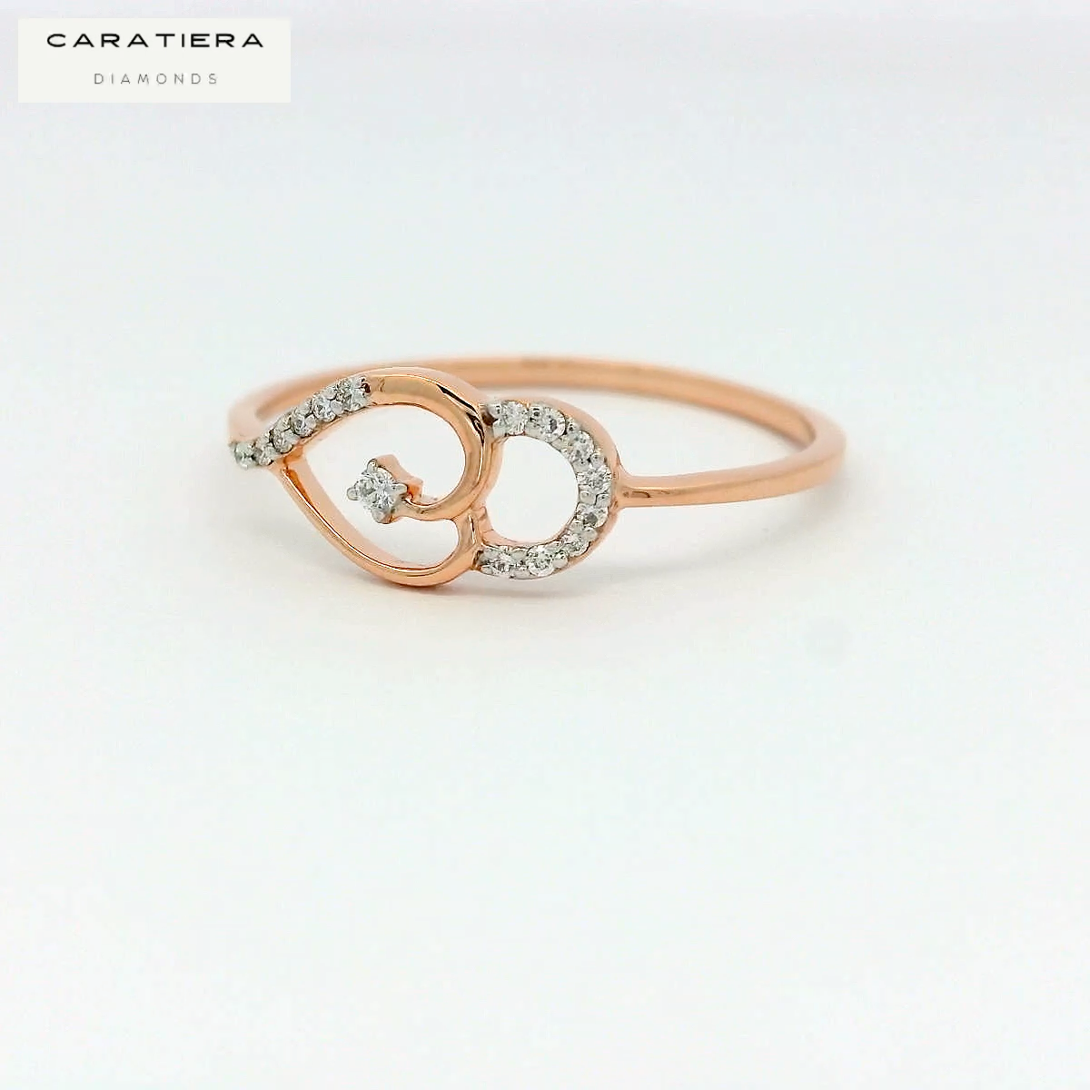 Elegant Heart-Shaped Diamond Ring