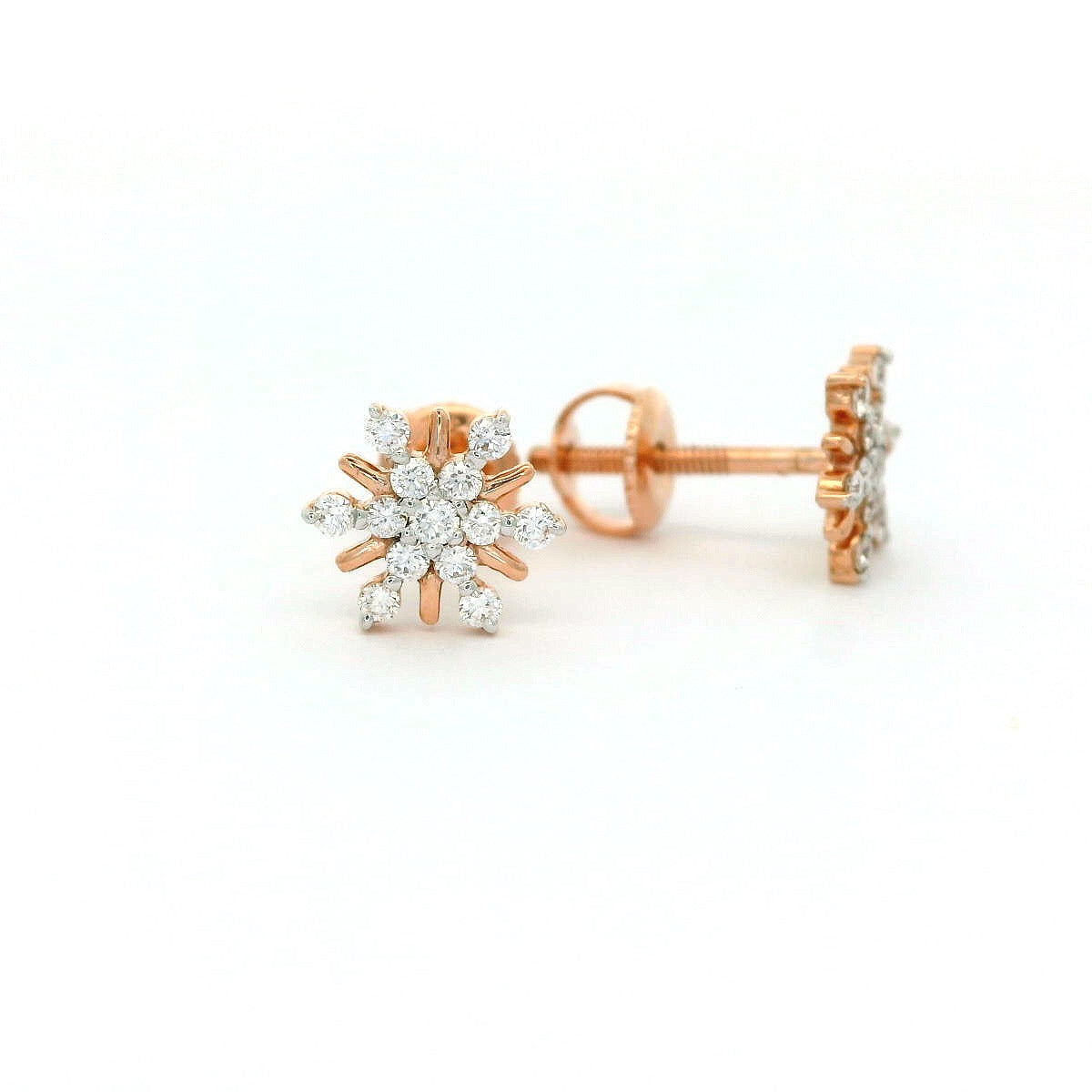Elegant Snowflake Diamond Earrings