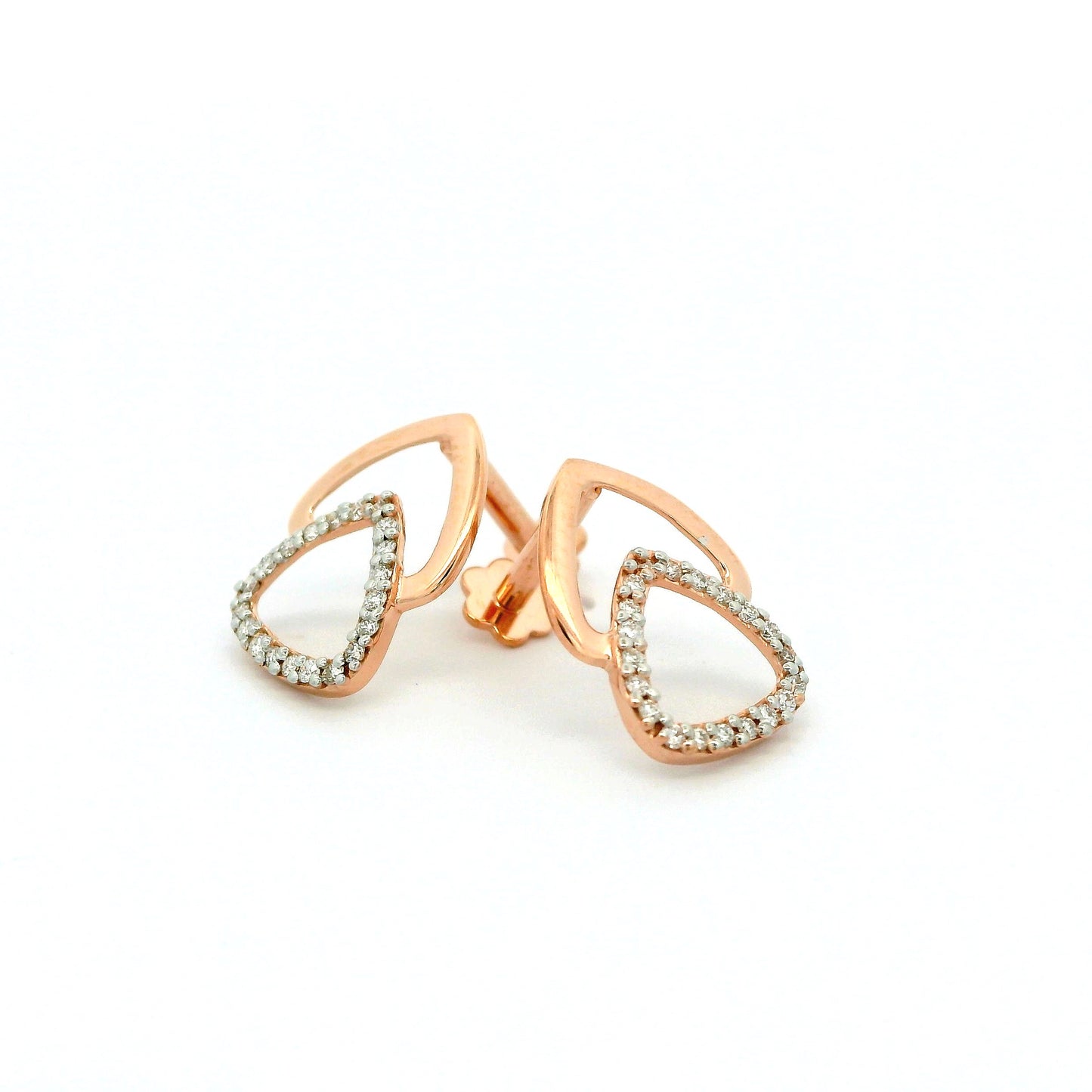 Elegant Rose Gold Triangle Earrings