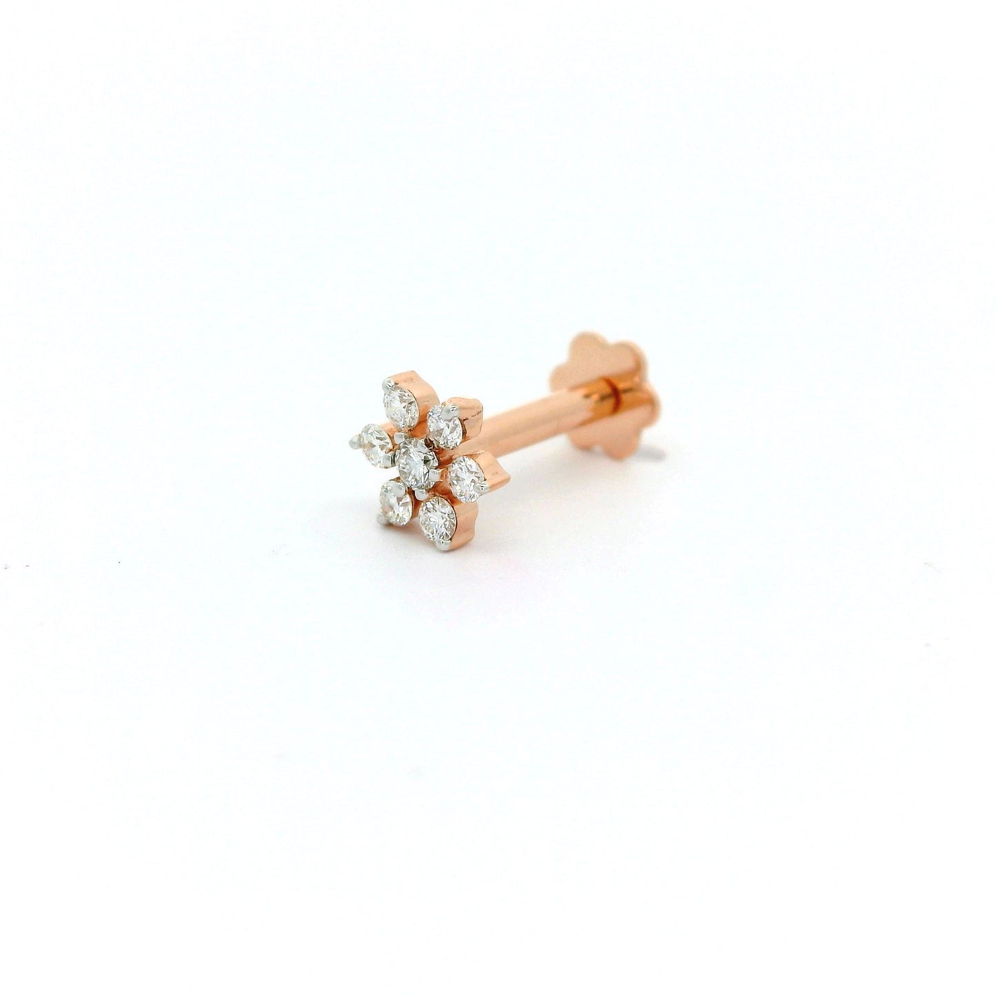 Elegant Floral diamond nose pin
