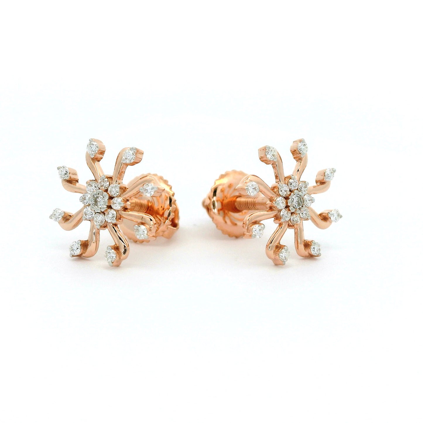 Elegant Floral Diamond Earrings