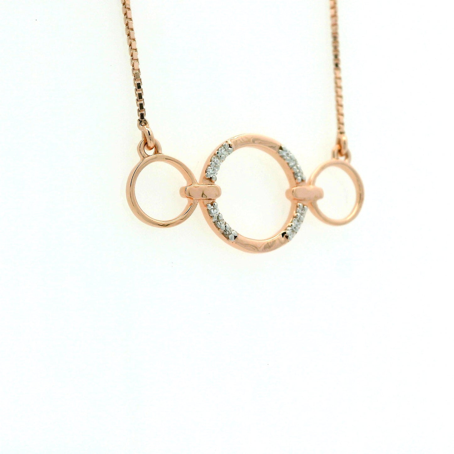 Elegant Rose Gold Circle Necklace