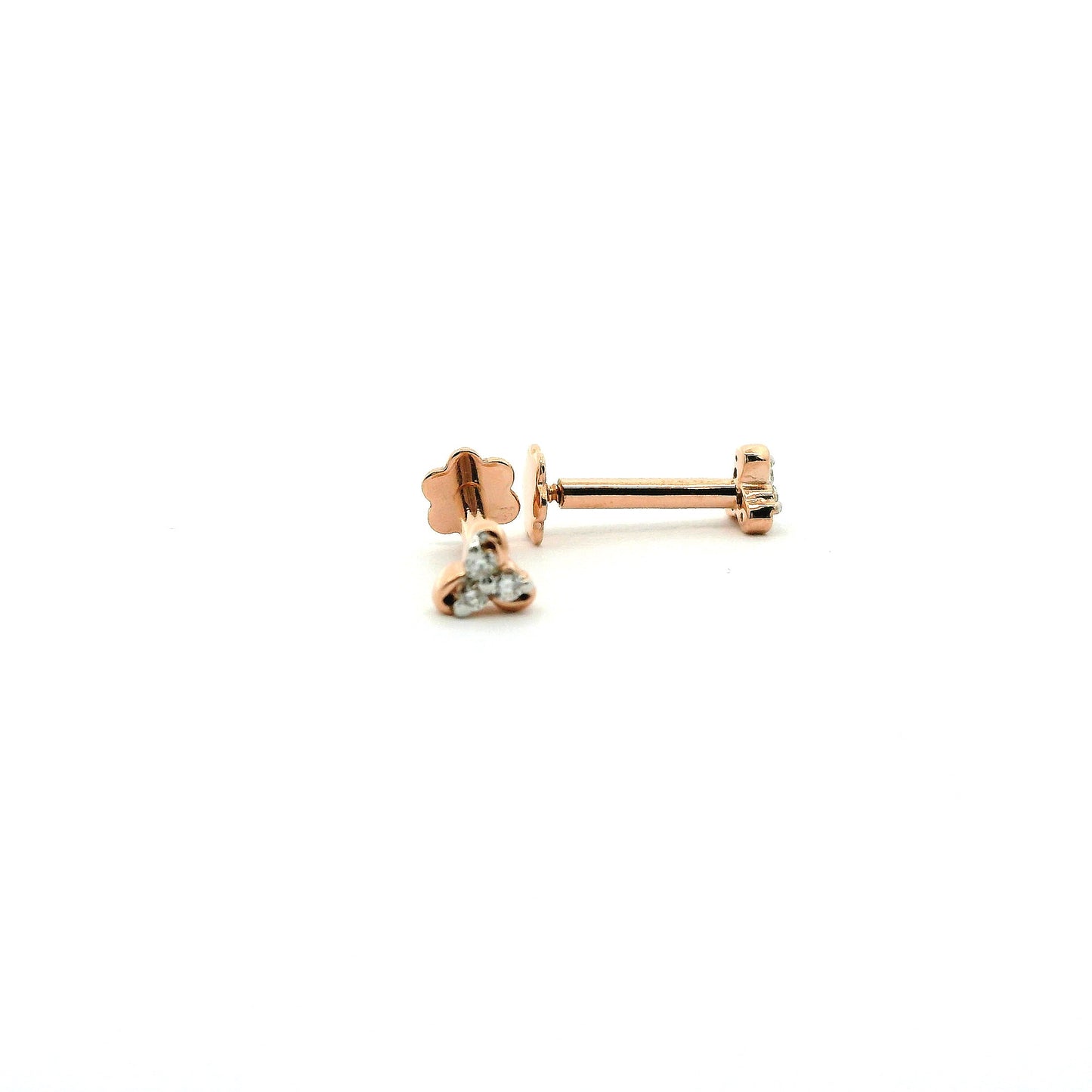 Elegant Rose Gold Stud Earrings