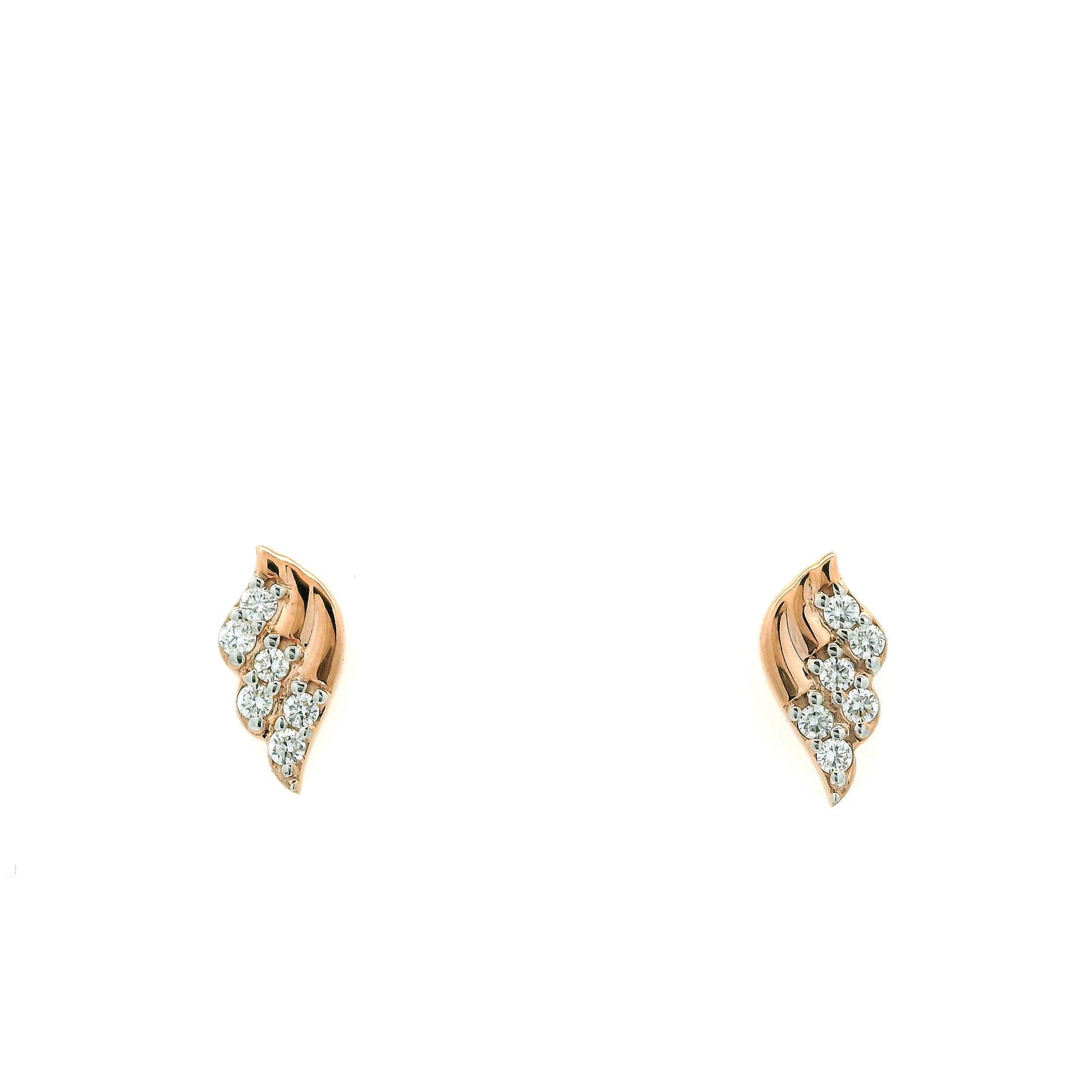 Elegant Rose Gold Leaf Earrings