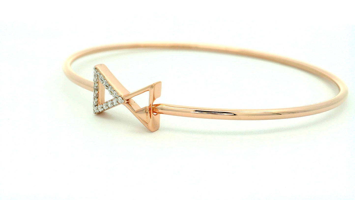Elegant Rose Gold Diamond bangles