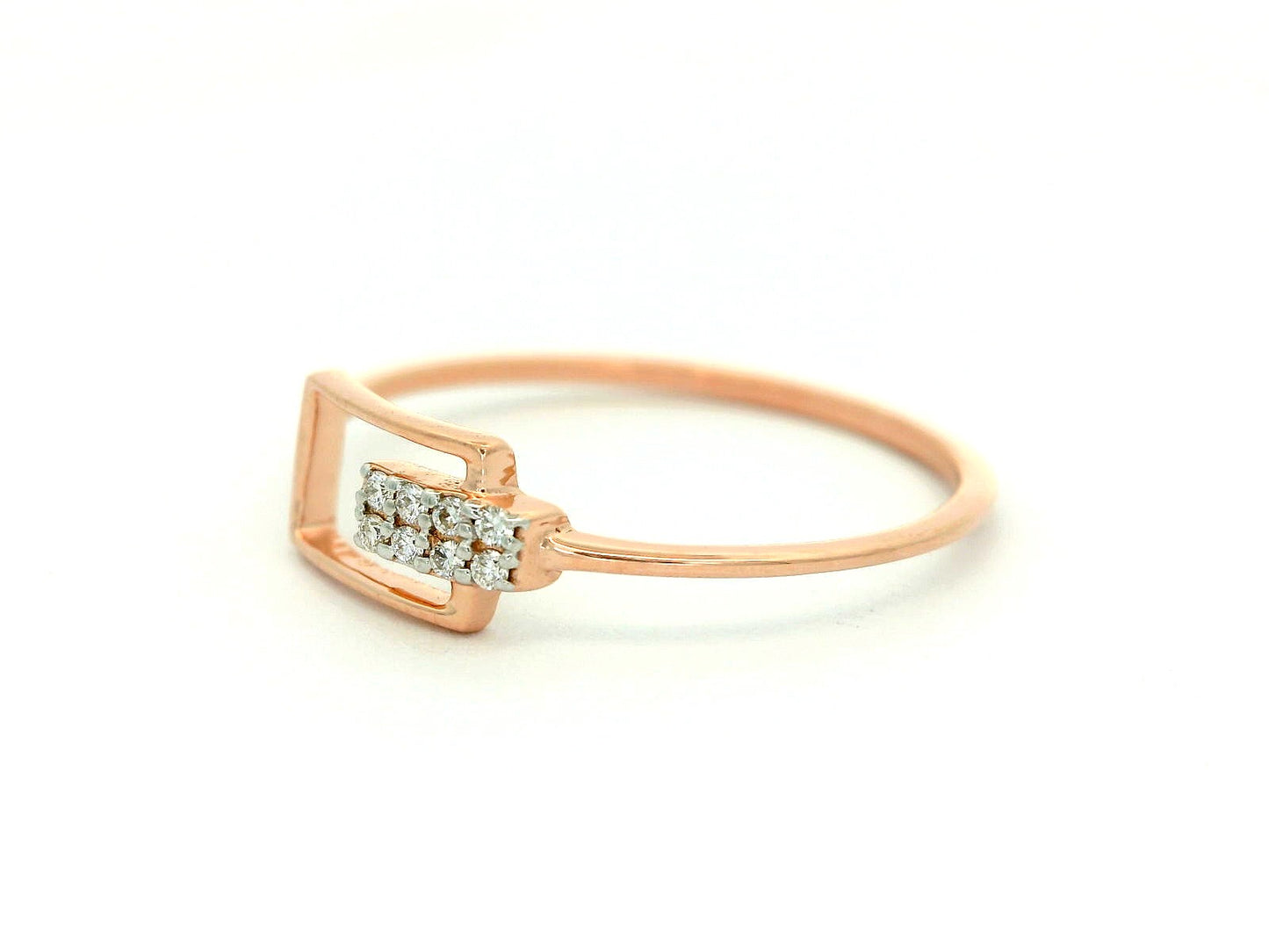 Elegant Rose Gold Square Ring