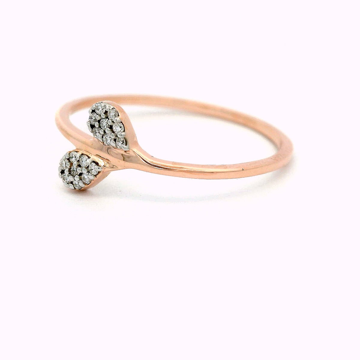 Elegant Rose Gold Heart Ring