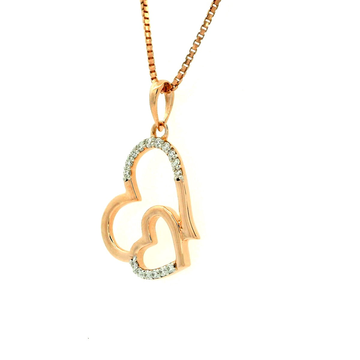 Elegant Double Heart Pendant