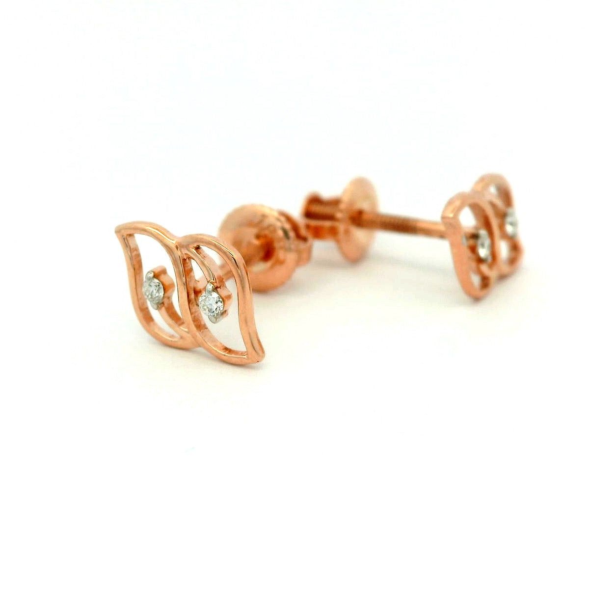 Elegant Rose Gold Leaf Earrings