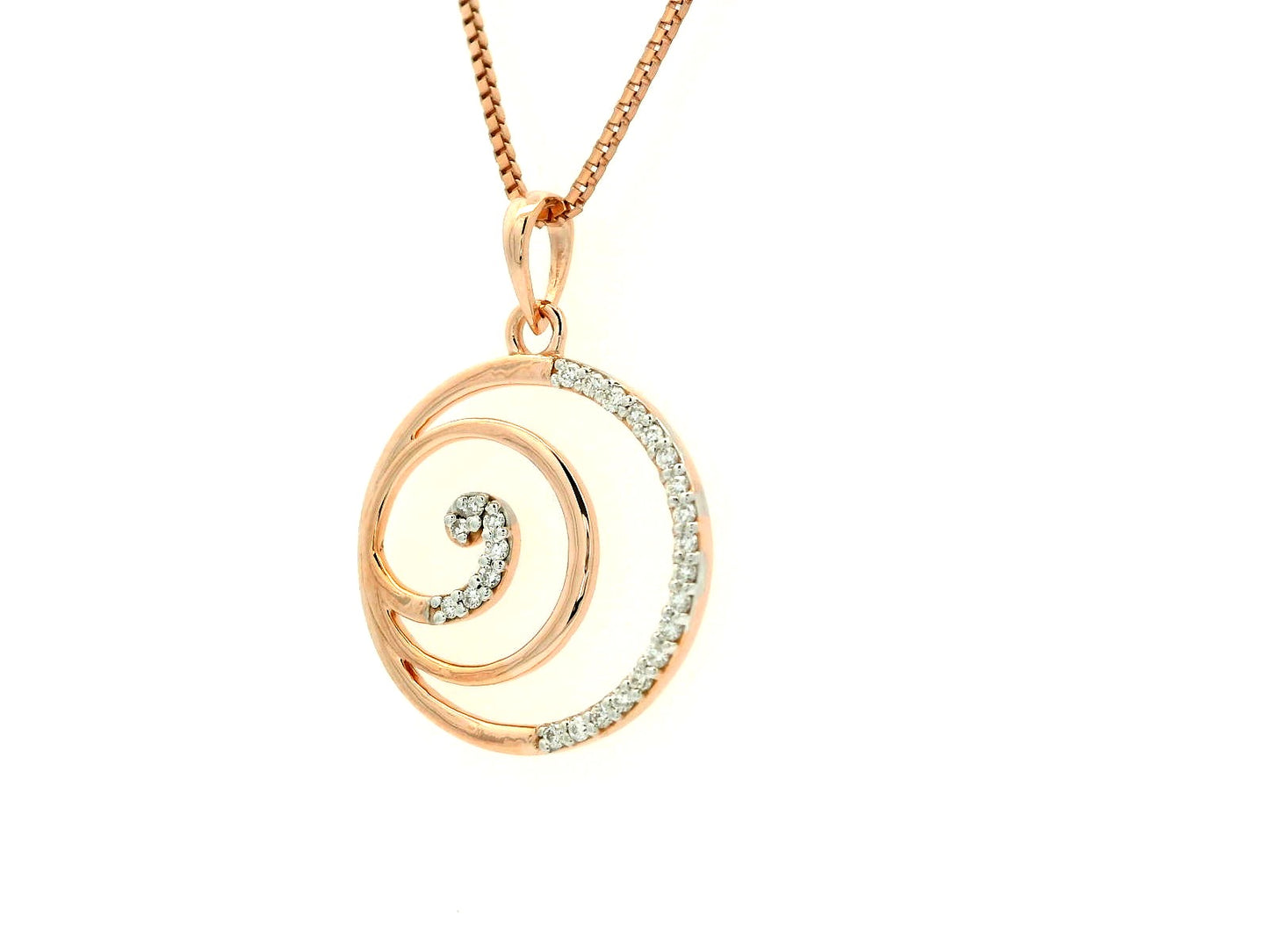 Elegant Spiral Pendant in Rose Gold