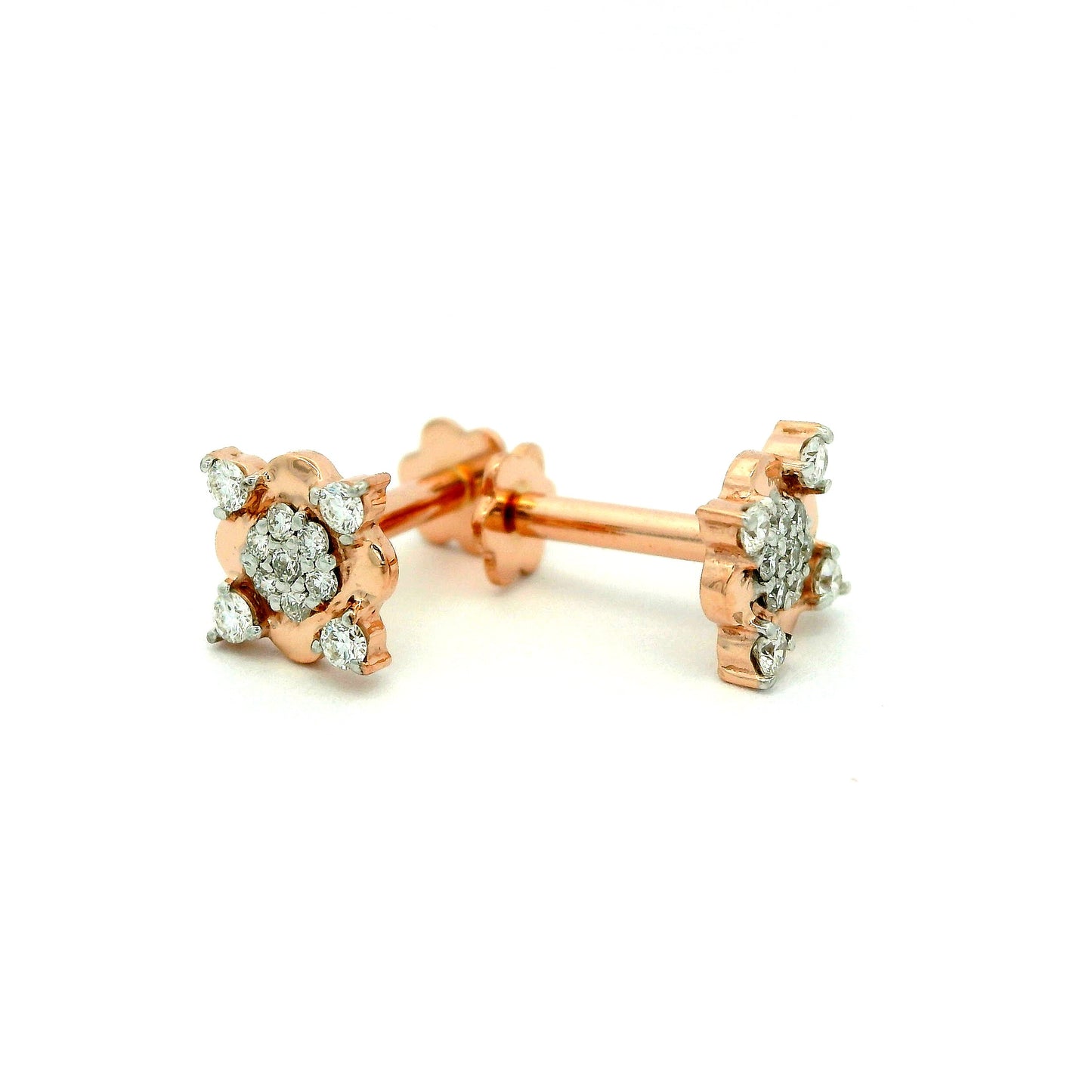 Elegant Floral Diamond Earrings