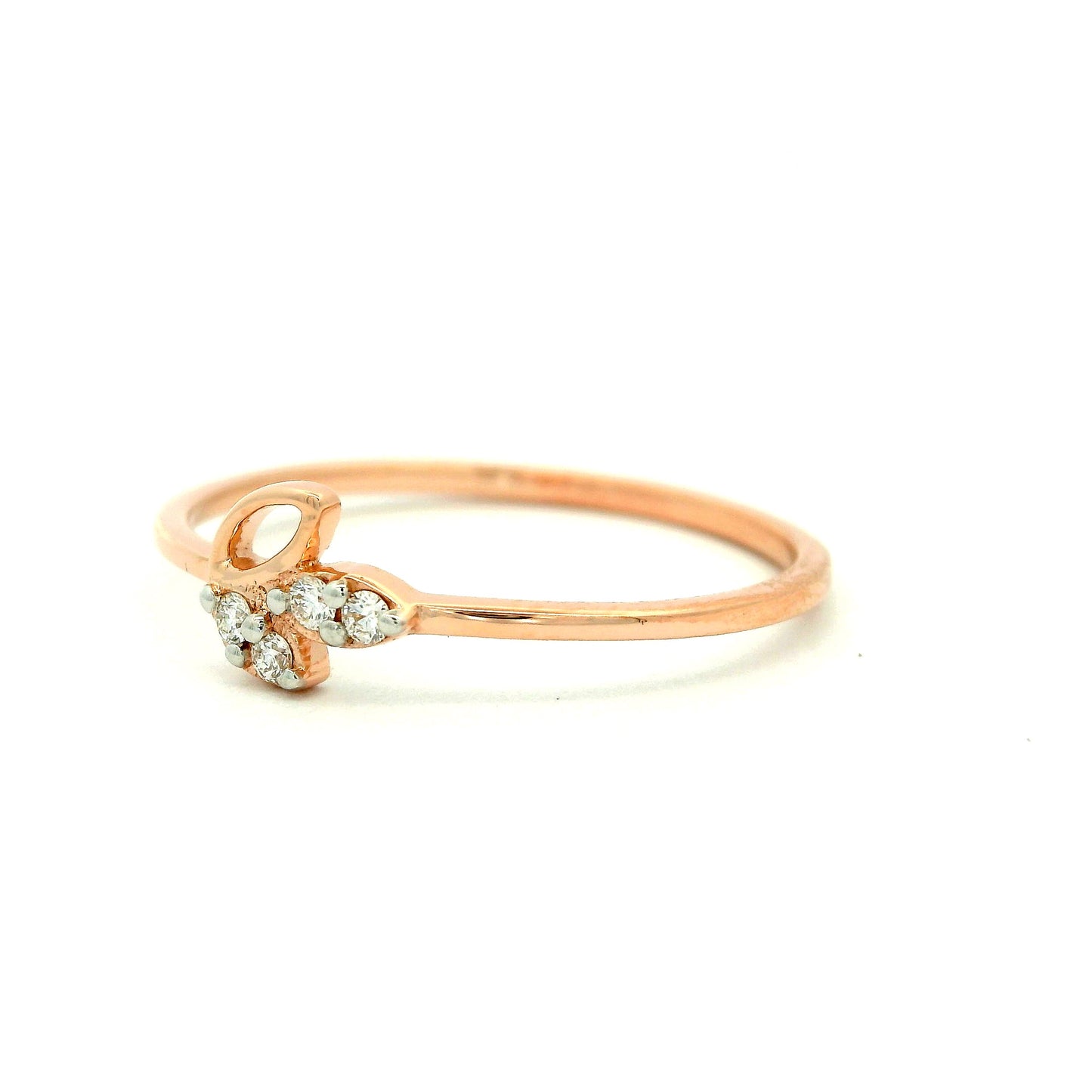 Elegant Rose Gold Leaf Ring