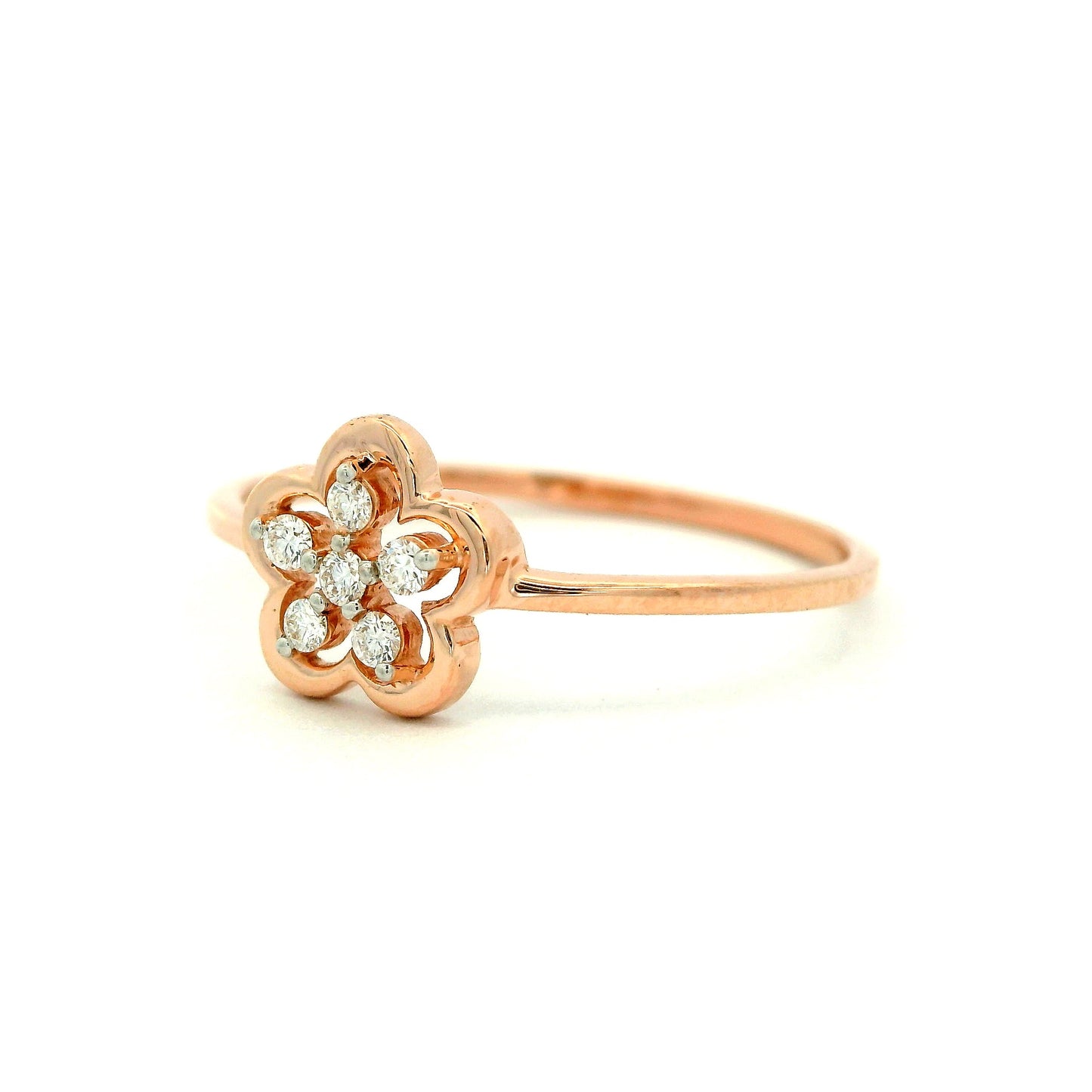 Elegant Floral Diamond Ring