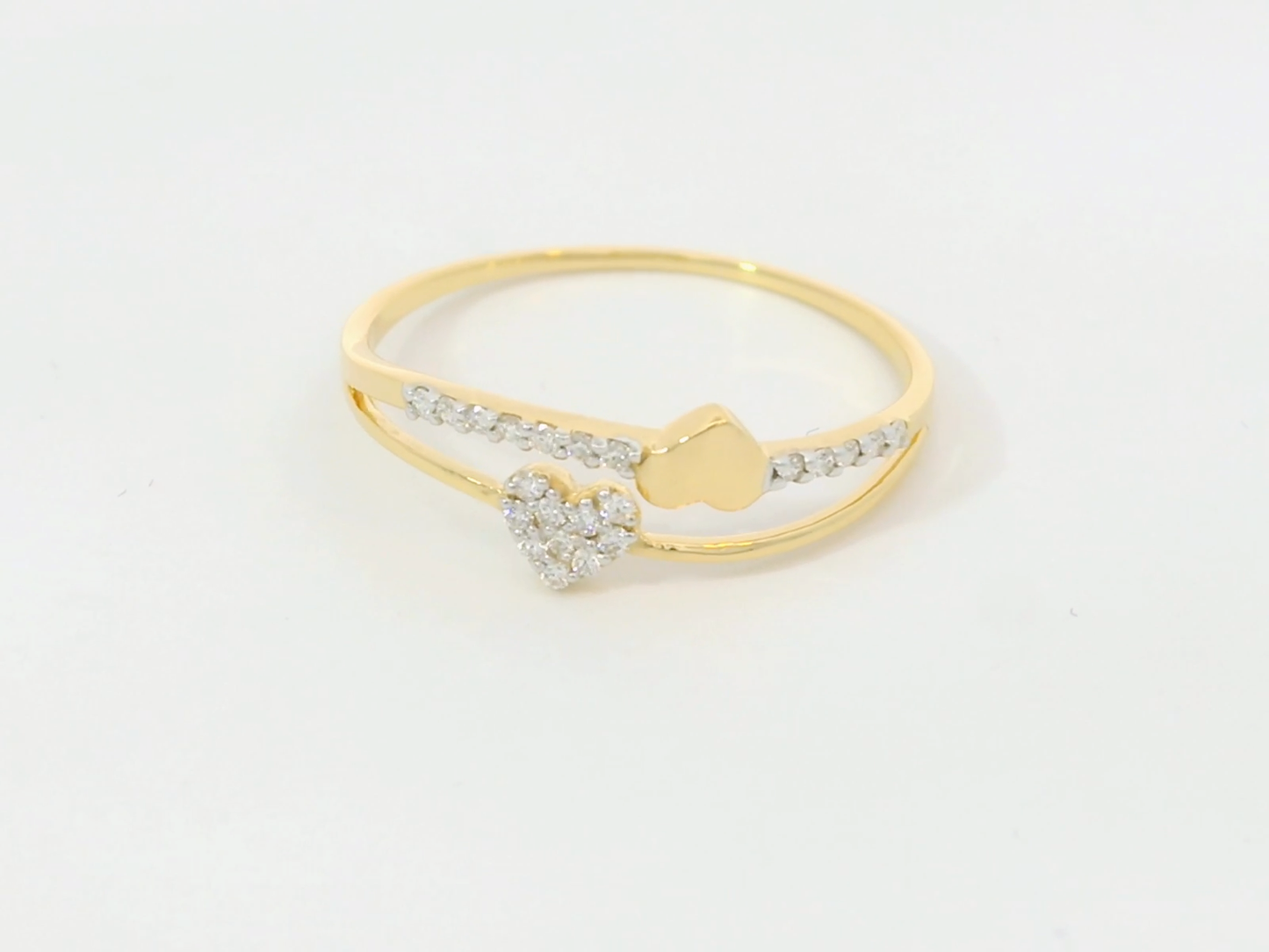 Elegant Heart Diamond Ring