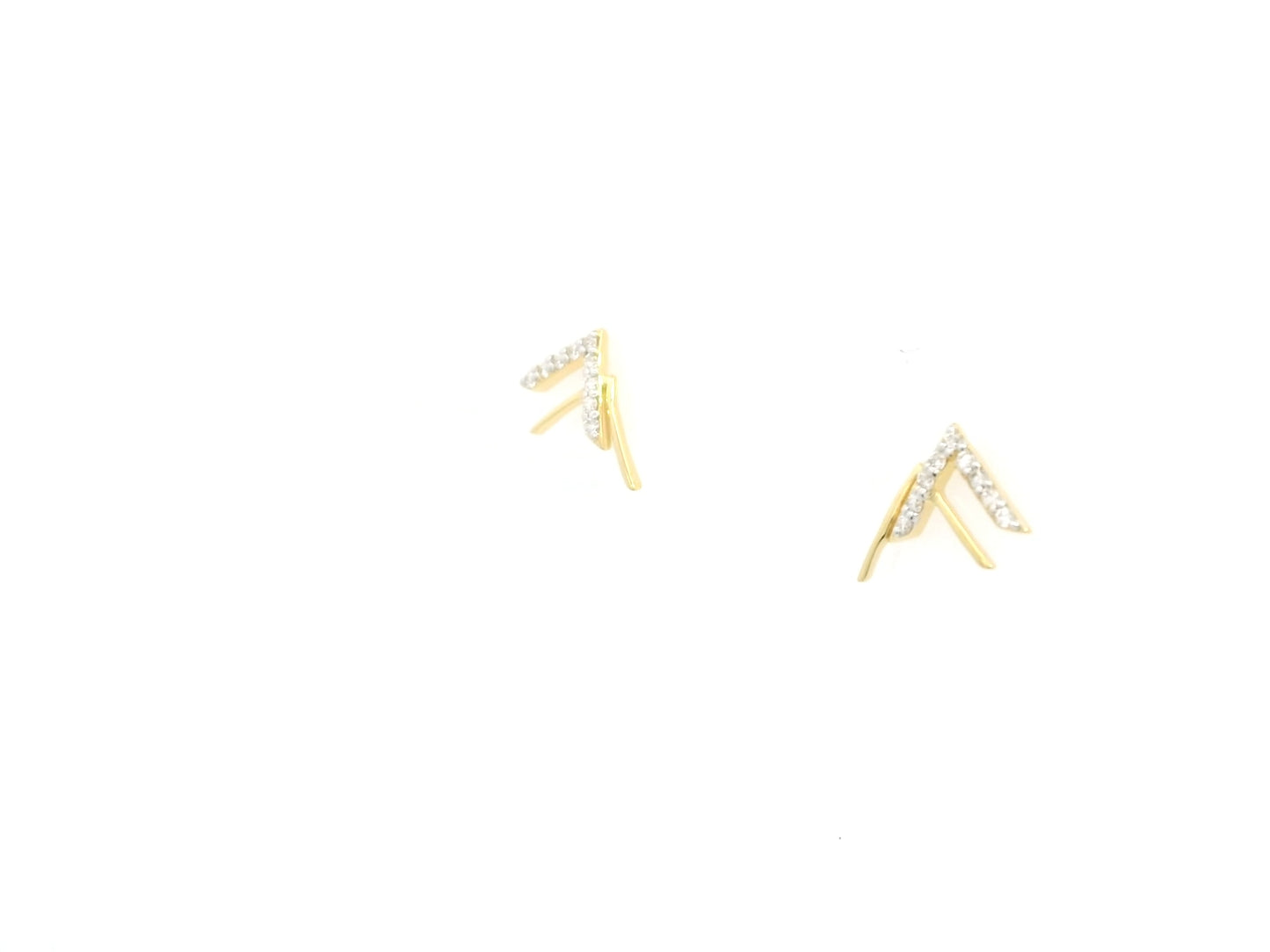 Elegant Gold and Diamond Earrings