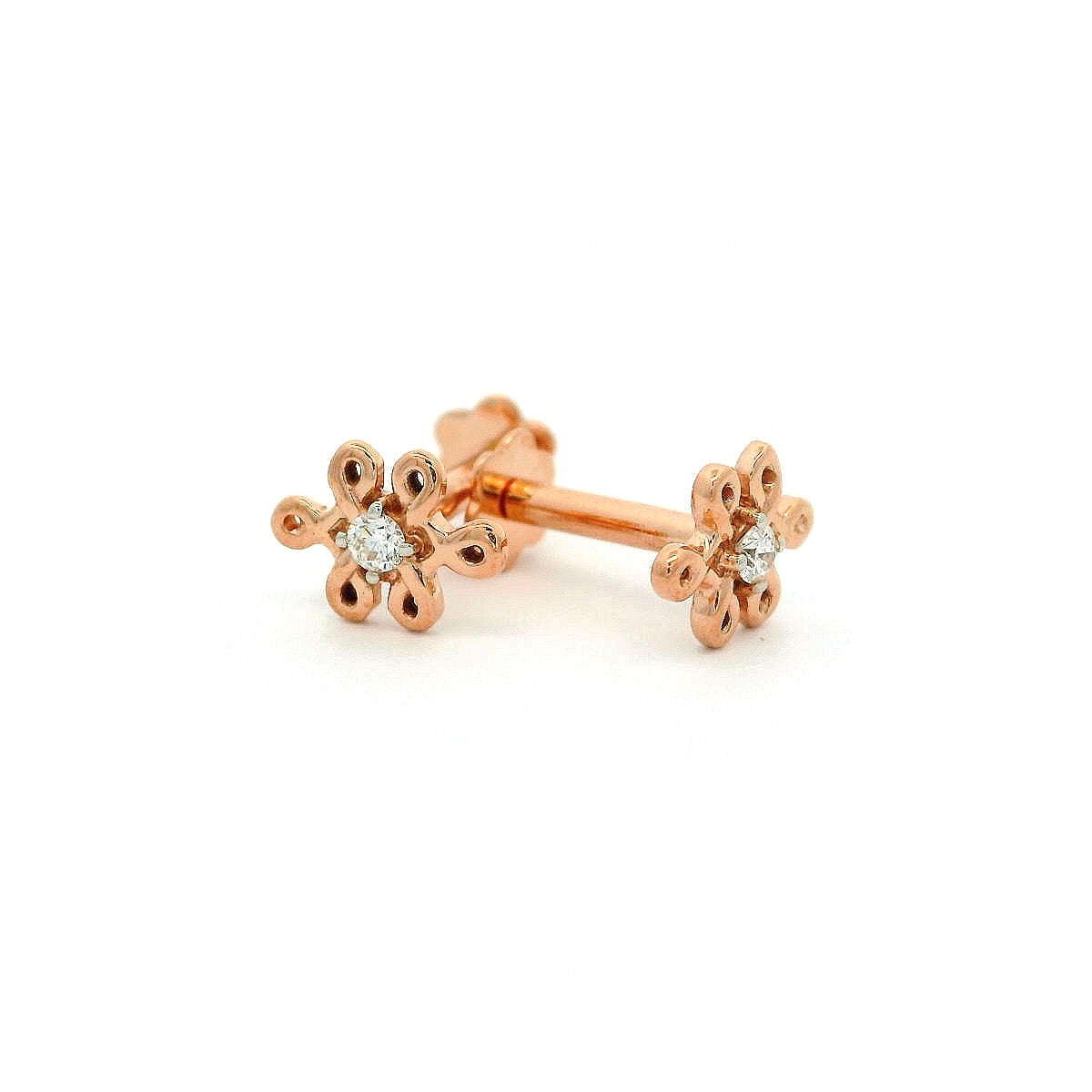 Elegant Floral Diamond Earrings
