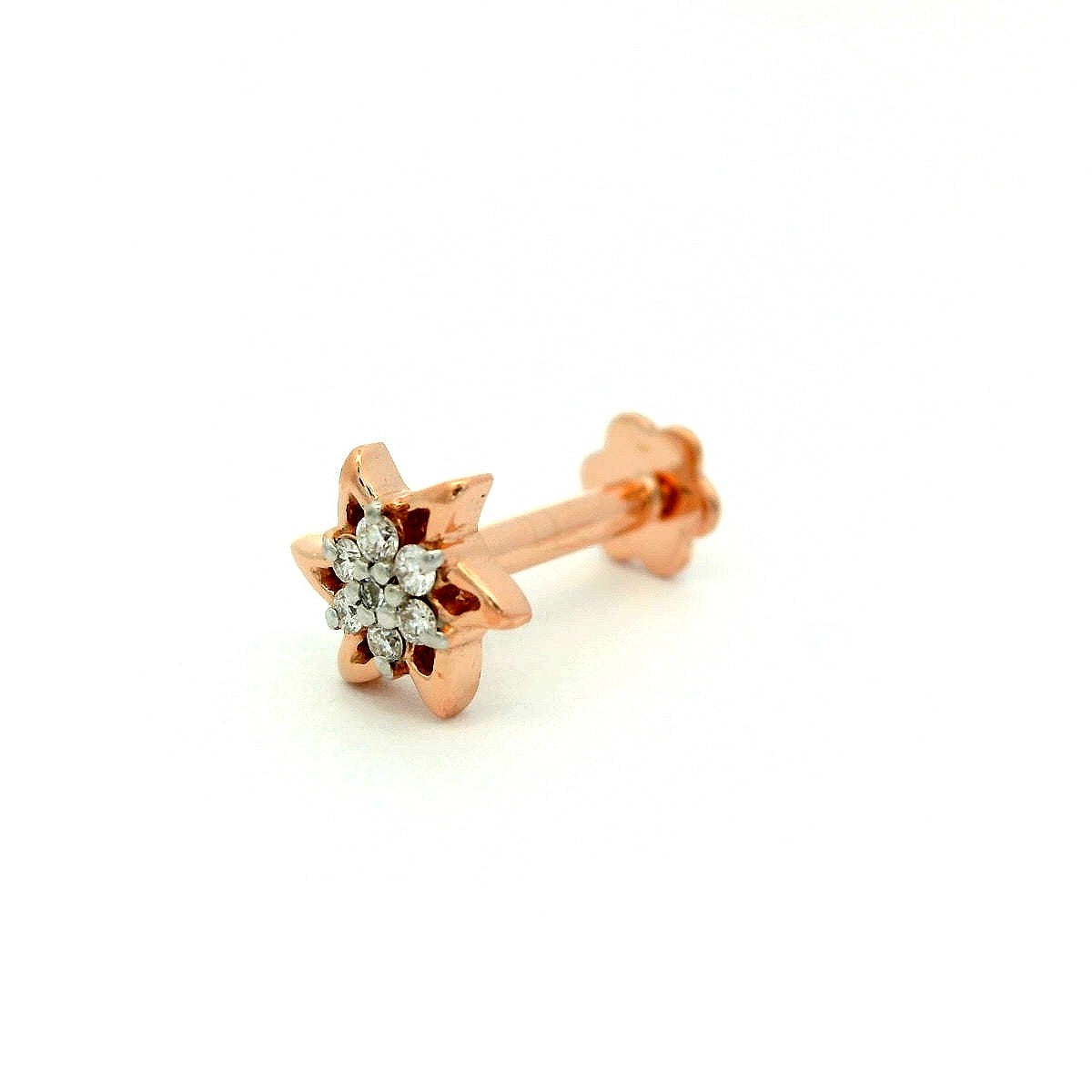 Elegant Star-shaped diamond nose pin