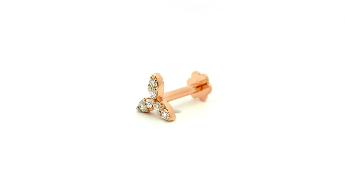Elegant Rose Gold nose pin
