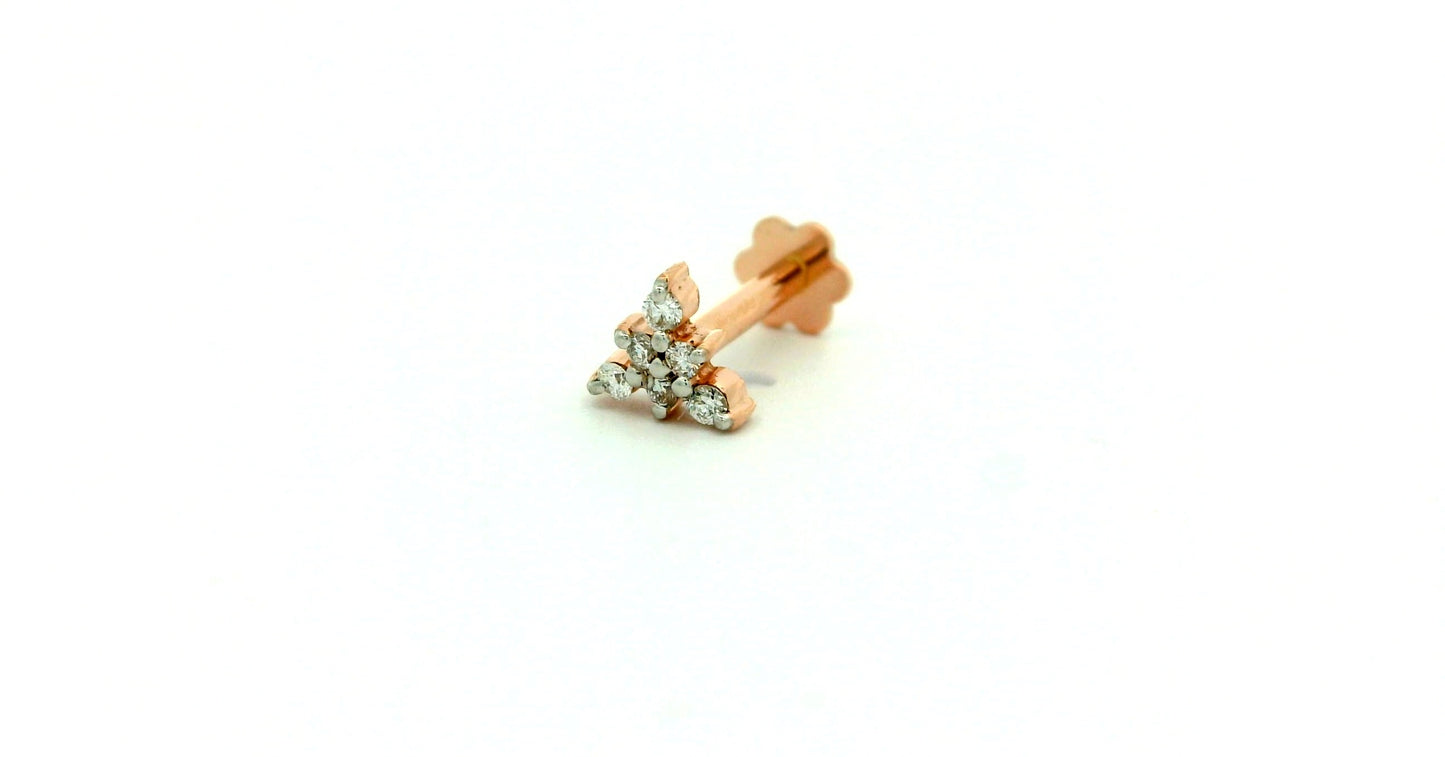 Elegant Rose Gold nose pin