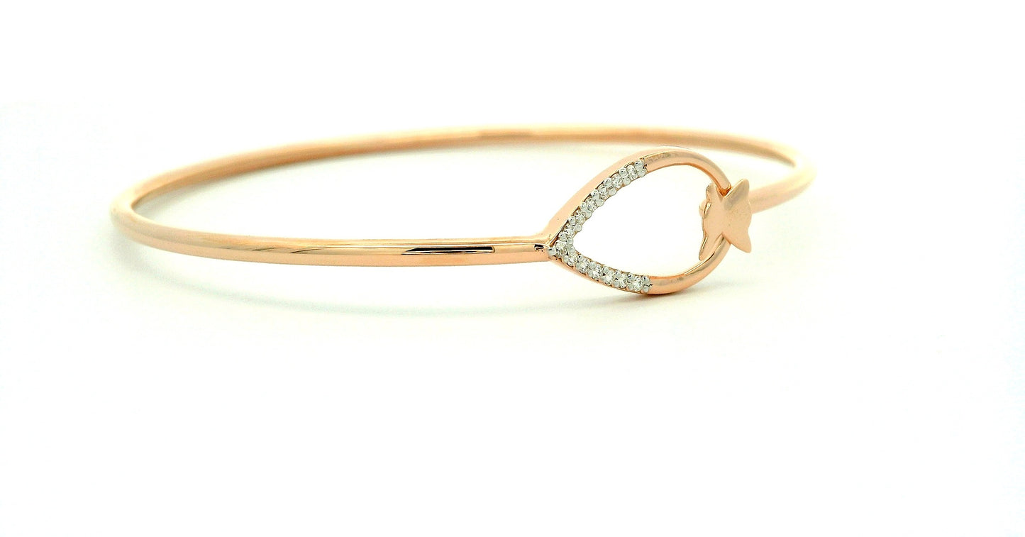 Elegant Rose Gold Fish Bracelet