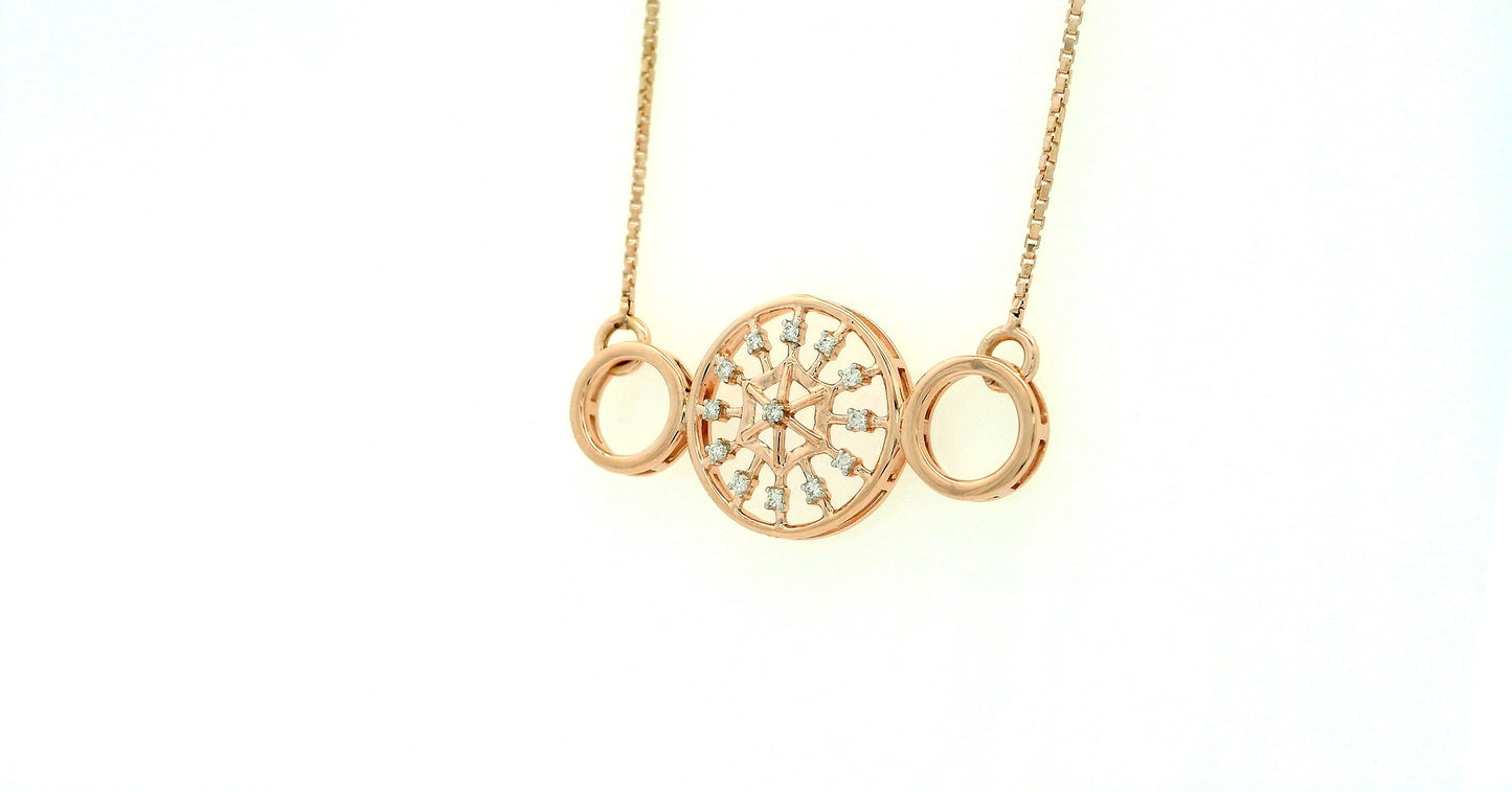 Elegant Gold Pendant with Diamond Accents
