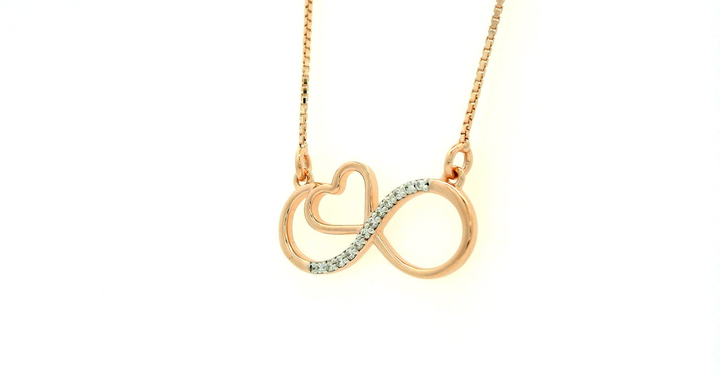 Elegant Infinity Heart Pendant