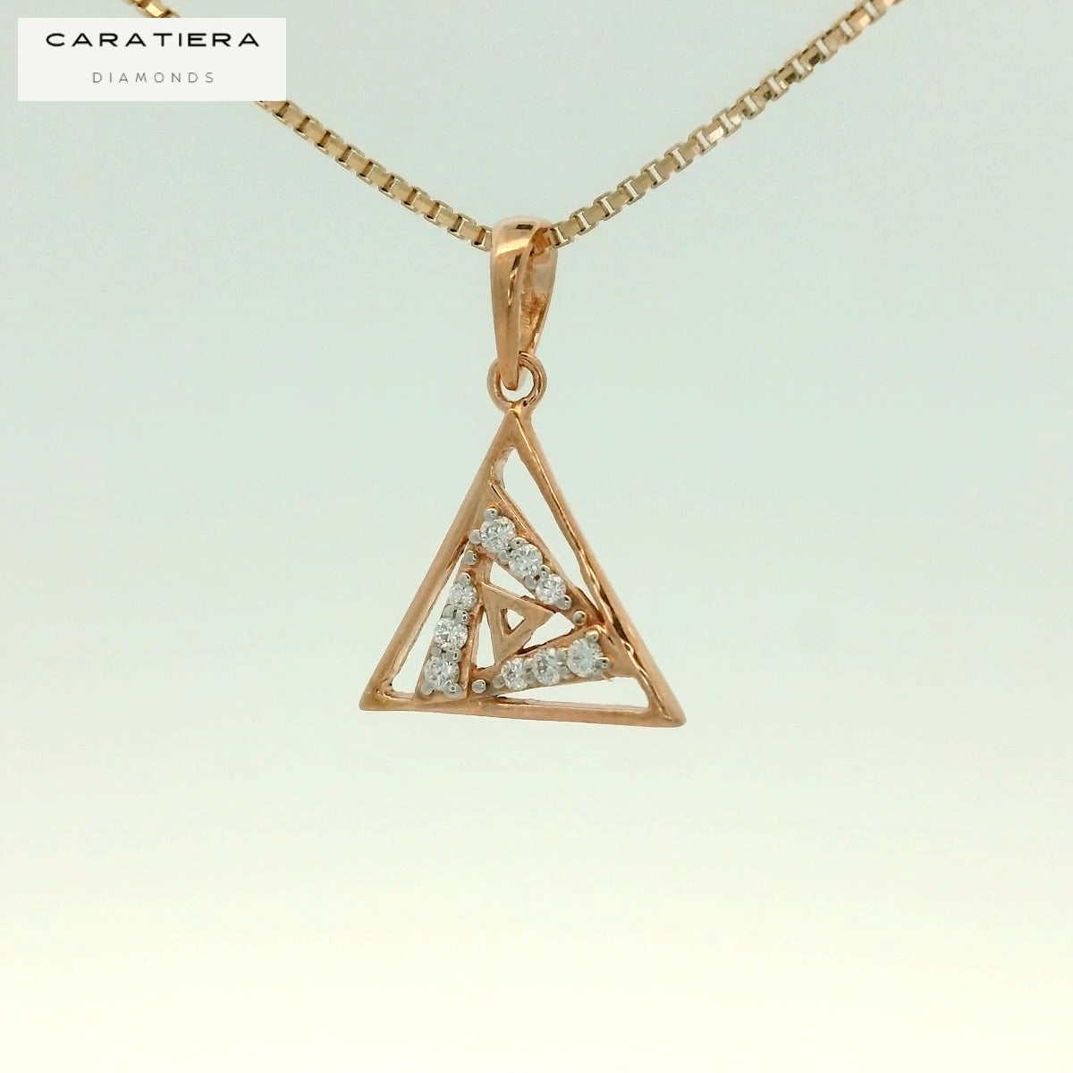 Elegant Triangle Diamond Pendant