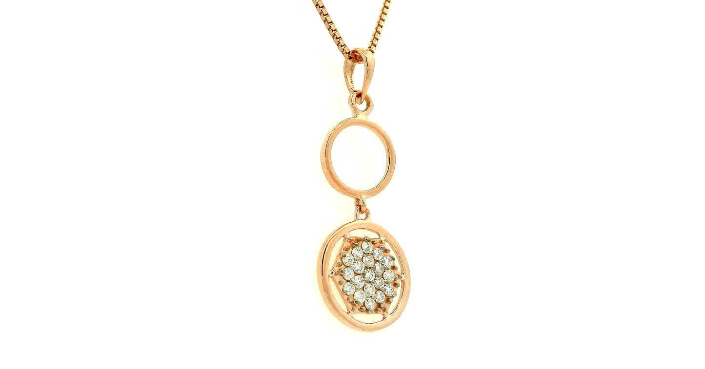 Elegant Gold Pendant with Sparkling Details
