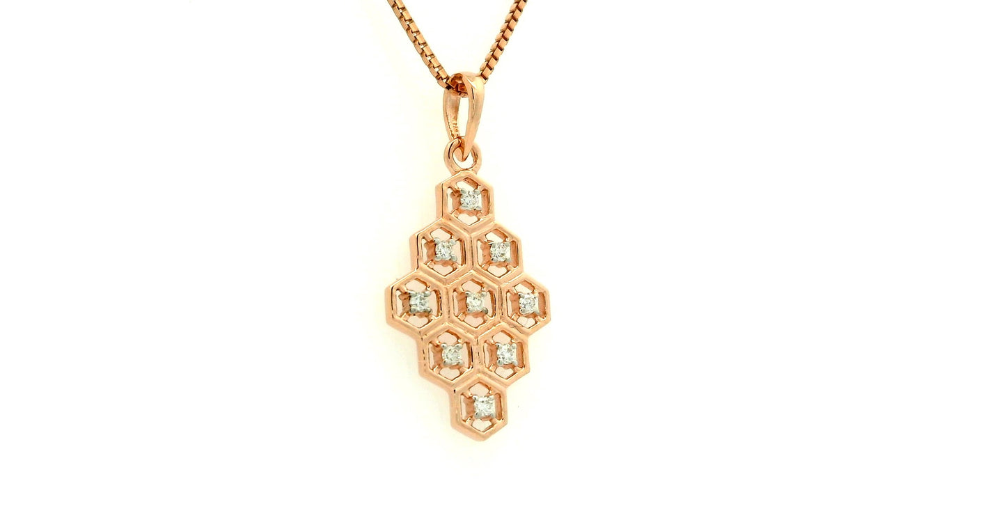 Elegant Honeycomb Pendant