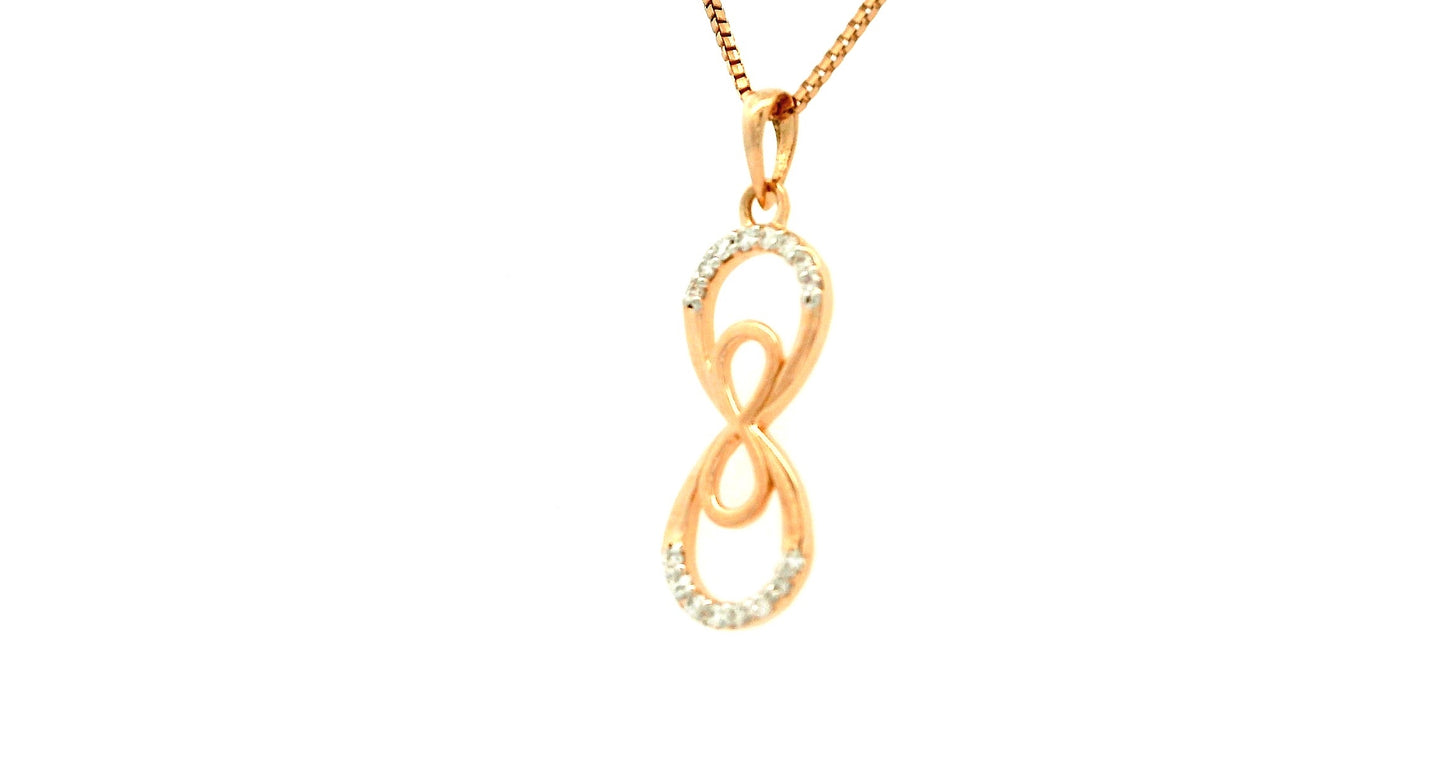 Elegant Infinity Pendant in Rose Gold