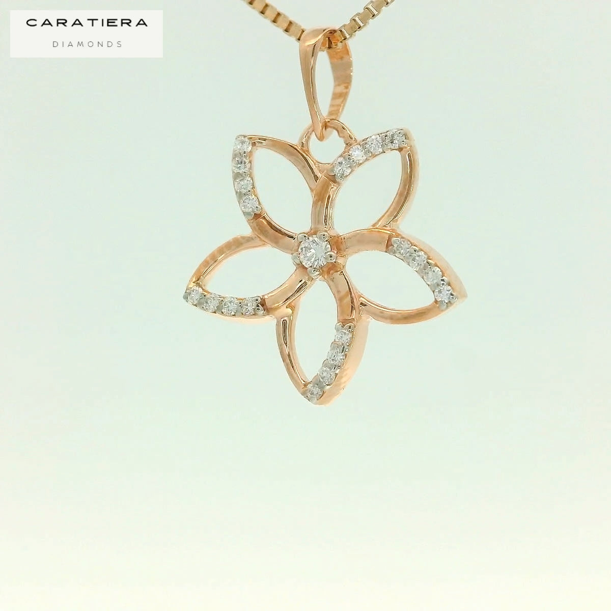 Elegant Diamond Flower Pendant