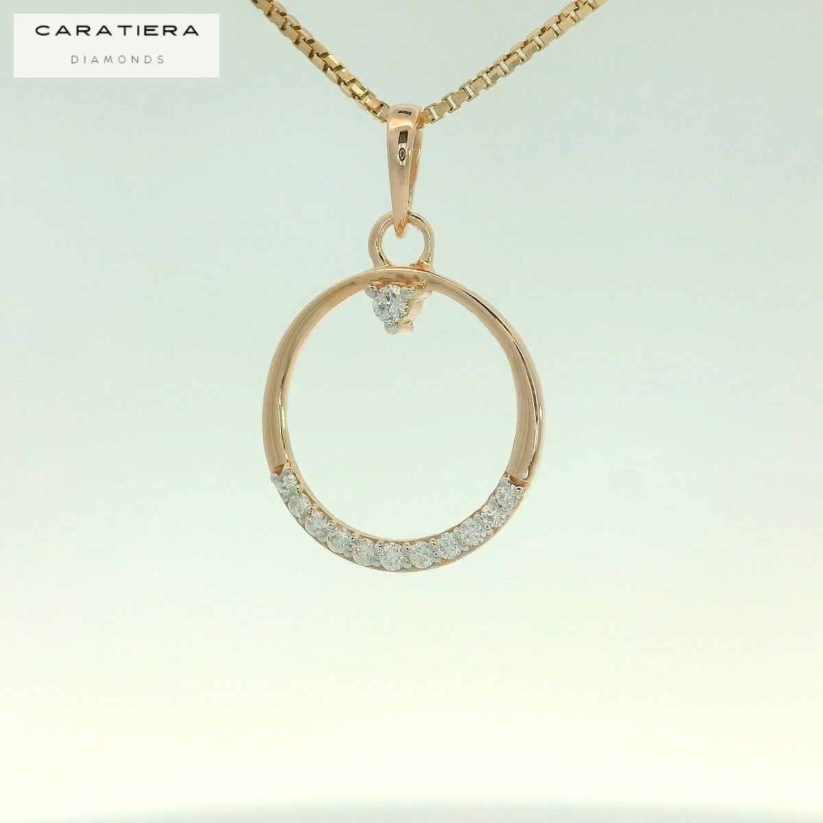 Elegant Diamond Circle Pendant