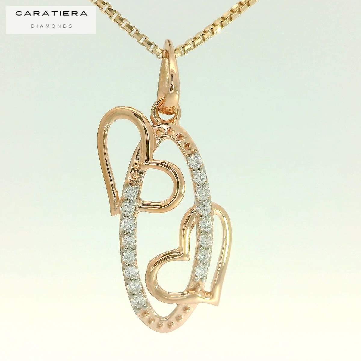 Elegant Heart-Shaped Diamond Pendant