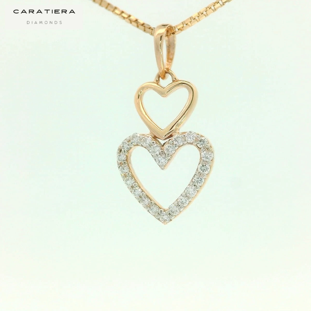 Elegant Heart-Shaped Diamond Pendant