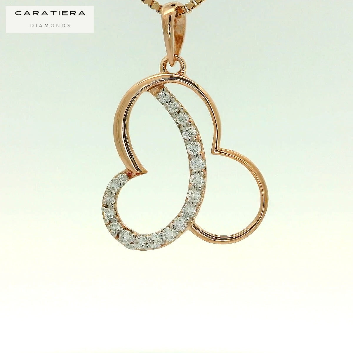 Elegant Heart-Shaped Diamond Pendant