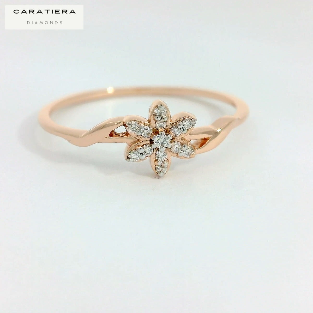 Elegant Floral Diamond Ring