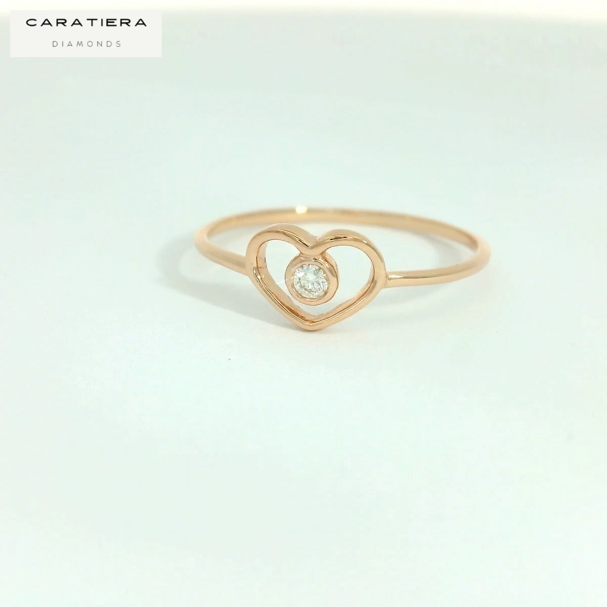 Elegant Heart-Shaped Diamond Ring